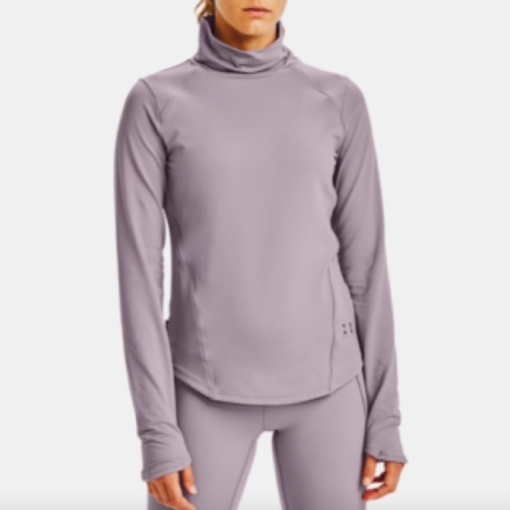 Under Armour Purple Coupe Fitted hydra fused Women’s athletic top Size XL